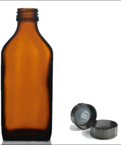 500ml amber bottle with black cap